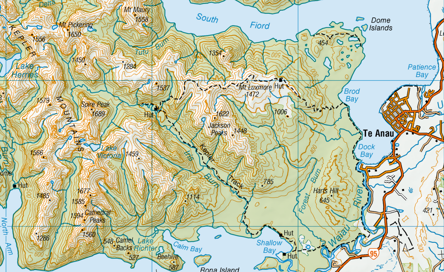 Fiordland, Stewart Island and Southland Wall Map