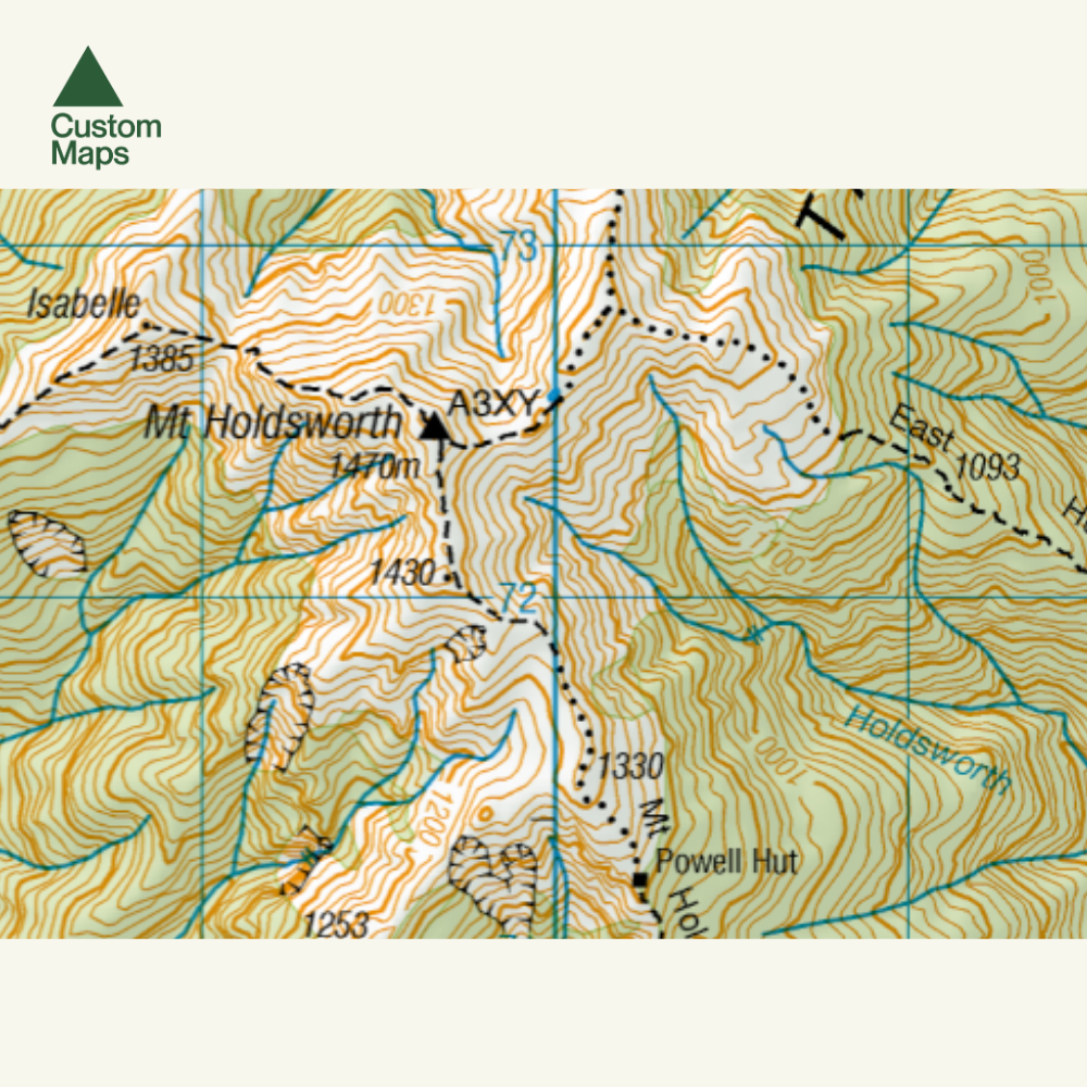 Tararua Range Forest Park Wall Map
