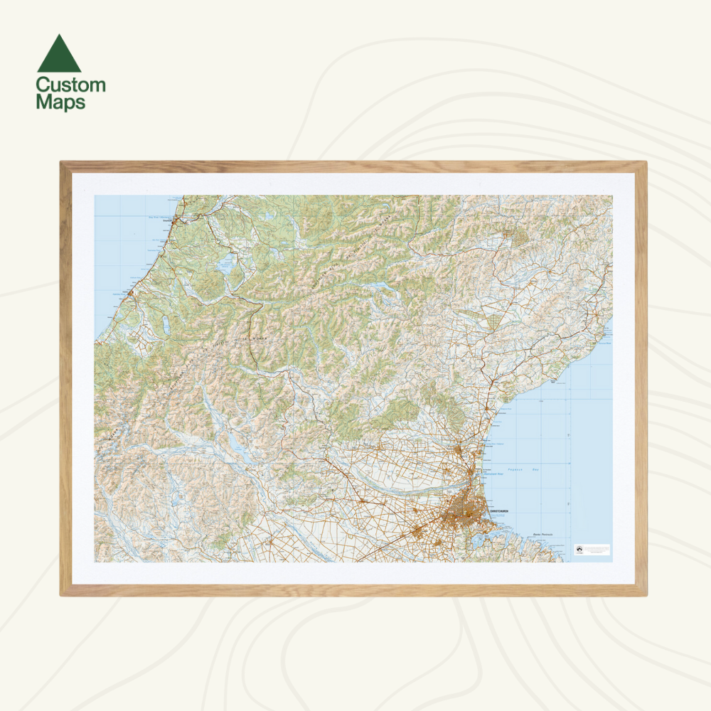 A map of the New Zealand Coast to Coast race route.