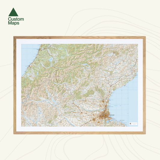 A map of the New Zealand Coast to Coast race route.