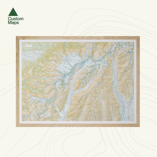 Topographic map of Mount Cook