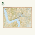 Topographic map of Queenstown and Arrowtown