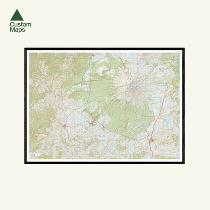 Ohakune and Mount Ruapehu Wall Map