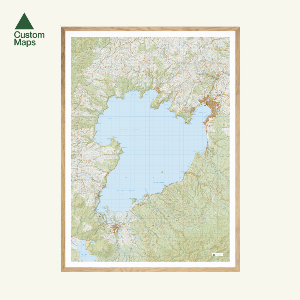 Lake Taupō Wall Map