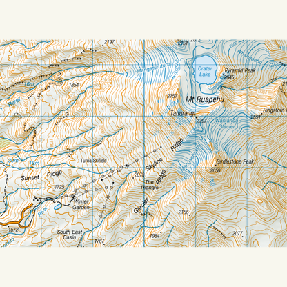 Ohakune and Mount Ruapehu Wall Map