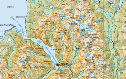 West Coast and Southern Alps Wall Map