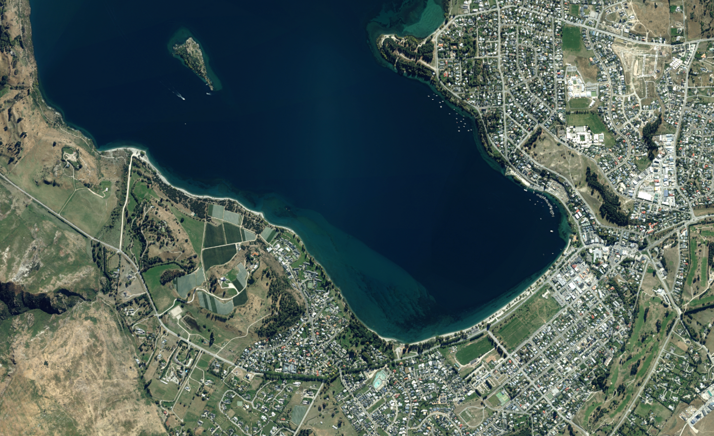Close up of Wanaka Aerial Map