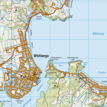 Coromandel Peninsula Wall Map