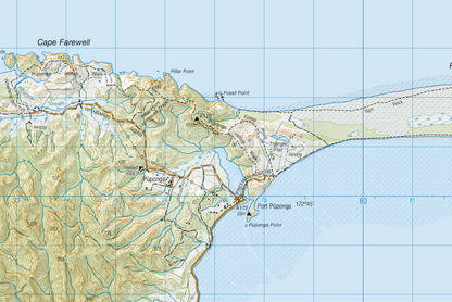 Close up of map of Golden Bay