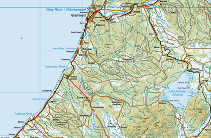 Close up of Coast to Coast Map 