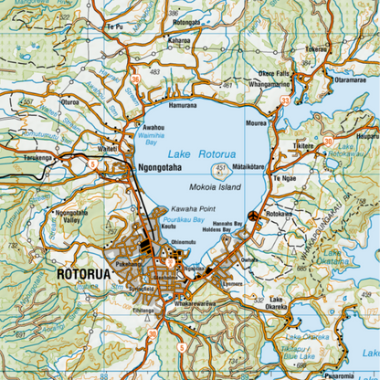 East Cape Wall Map