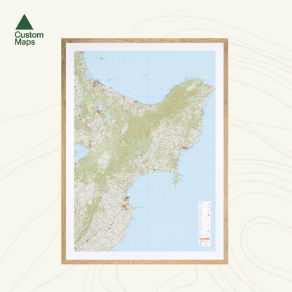 East North Island Wall Map