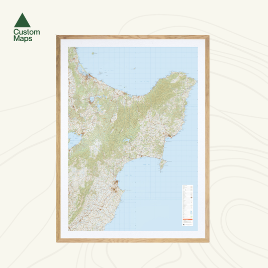 East North Island Wall Map