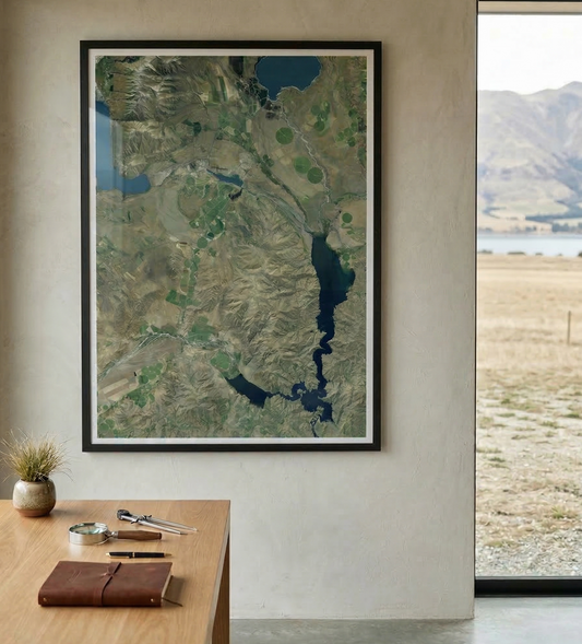 Twizel, Omarama & Benmore Aerial Print