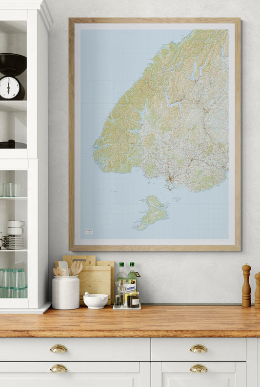 Fiordland, Stewart Island and Southland Wall Map