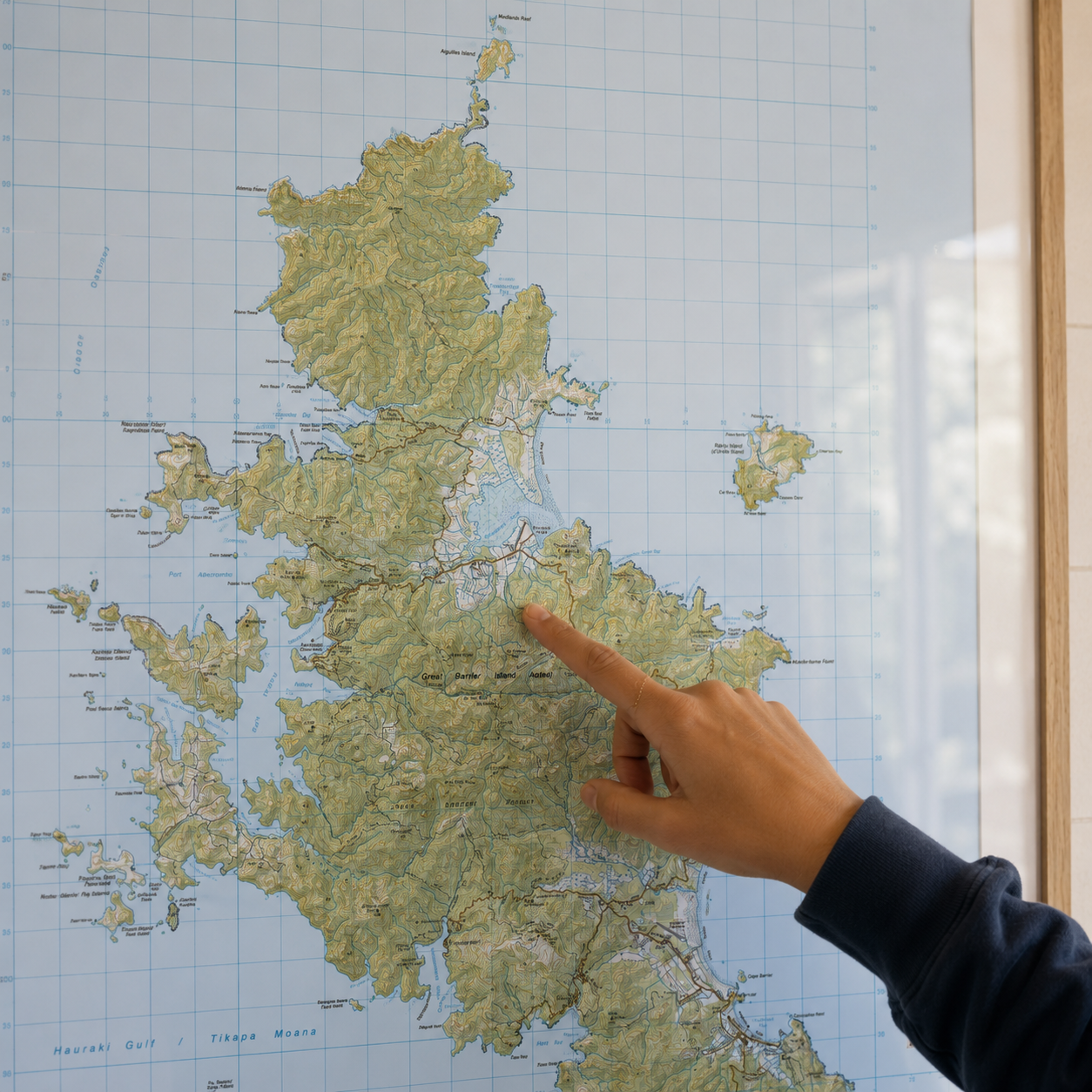 Great Barrier Island Wall Map