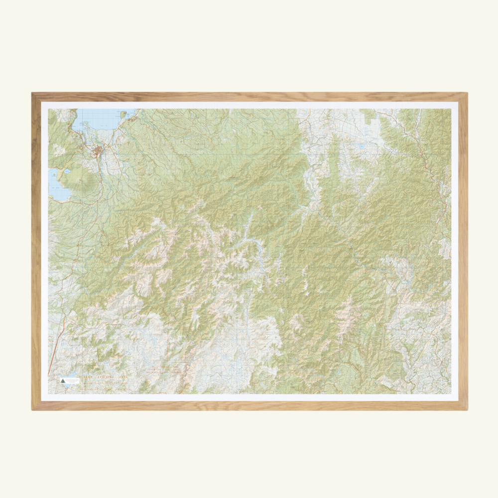 Kaimanawa and Kaweka Forest Parks Wall Map