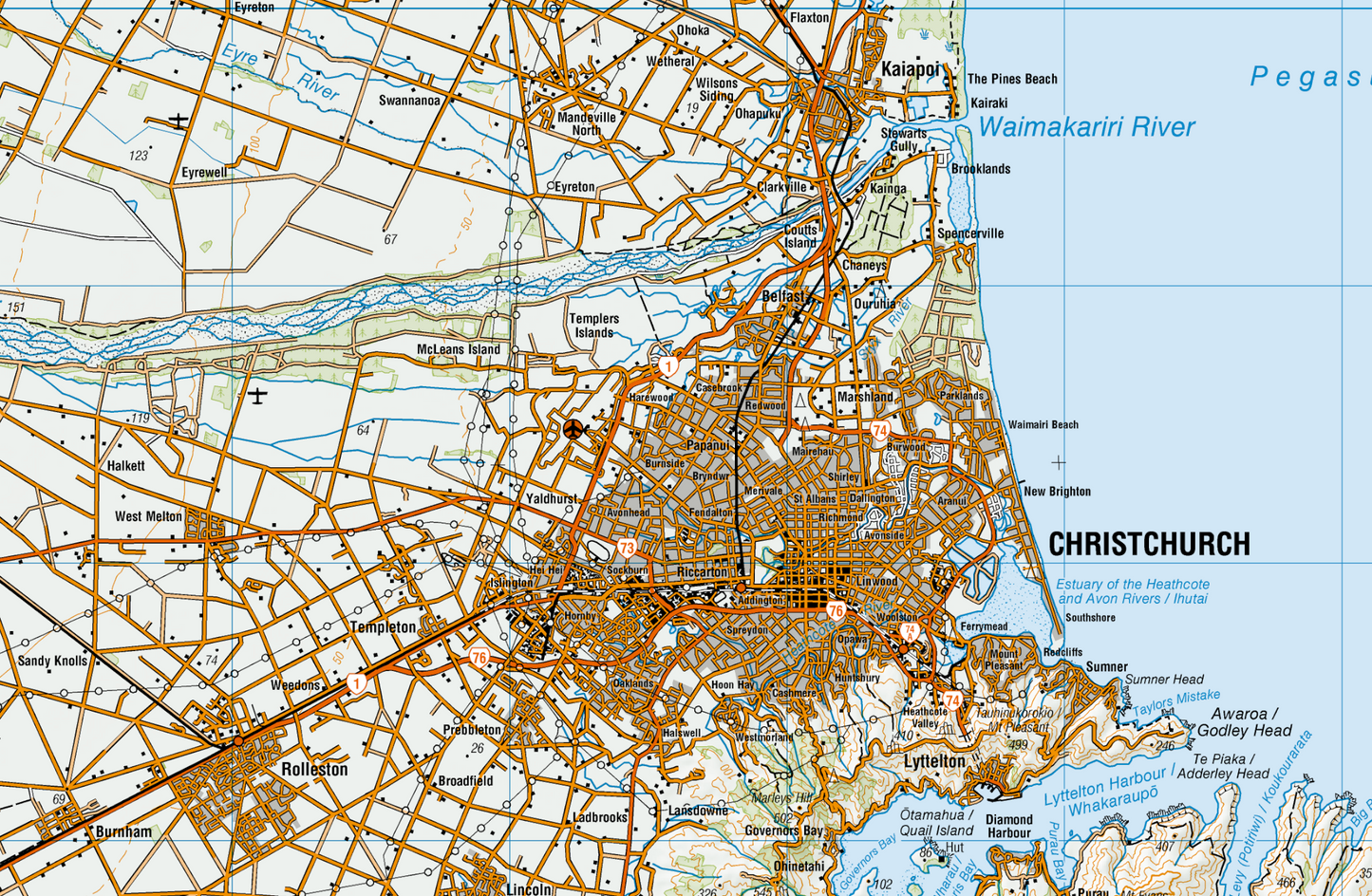 Detail of Coast to Coast Map 