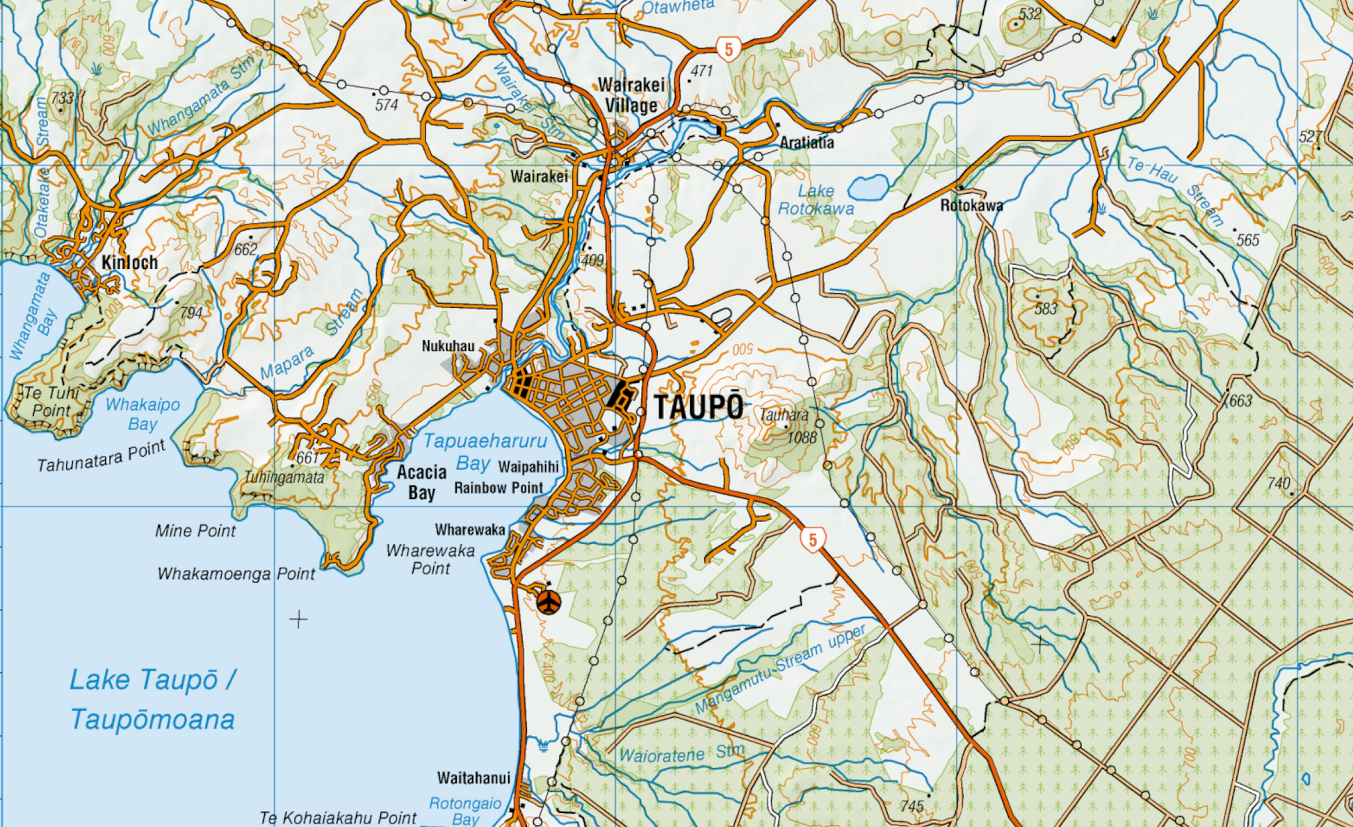 Map of North Island