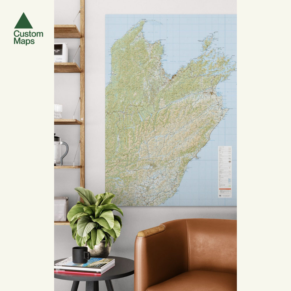 Top of the South Island Wall Map - Nelson, Blenheim, Marlborough and Beyond