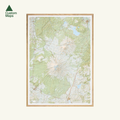 Topographic map of Mount Ruapehu & Tongariro 