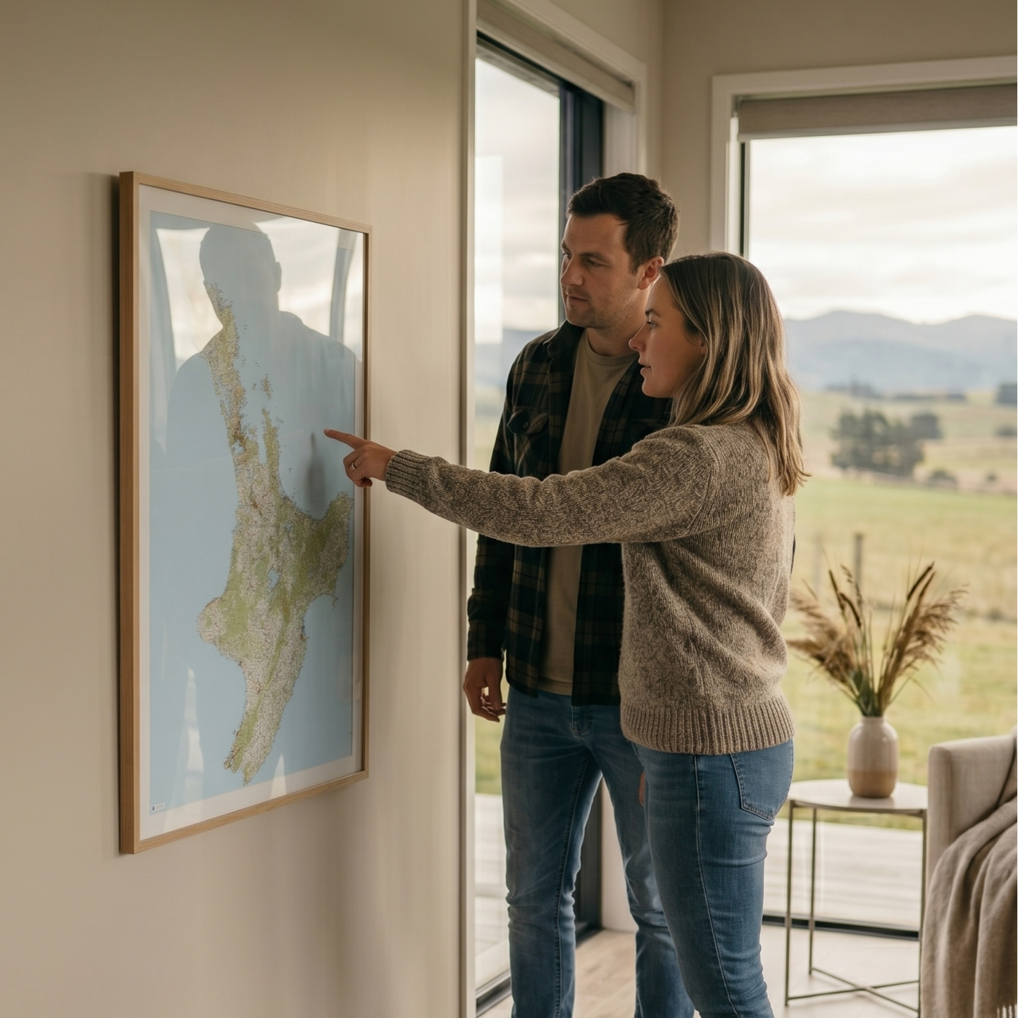 Giant North Island Wall Map