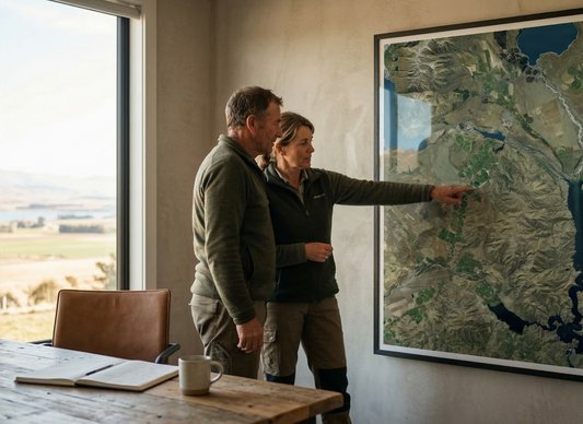 Twizel, Omarama & Benmore Aerial Print
