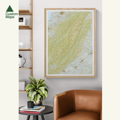 Tararua Range Forest Park Wall Map