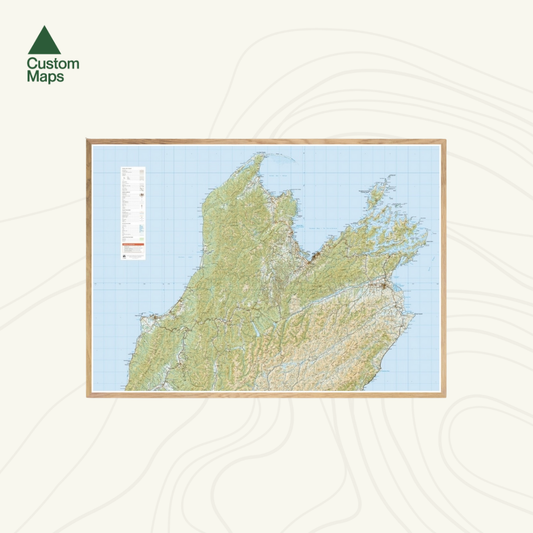 A giant wall map of Tasman and Marlborough