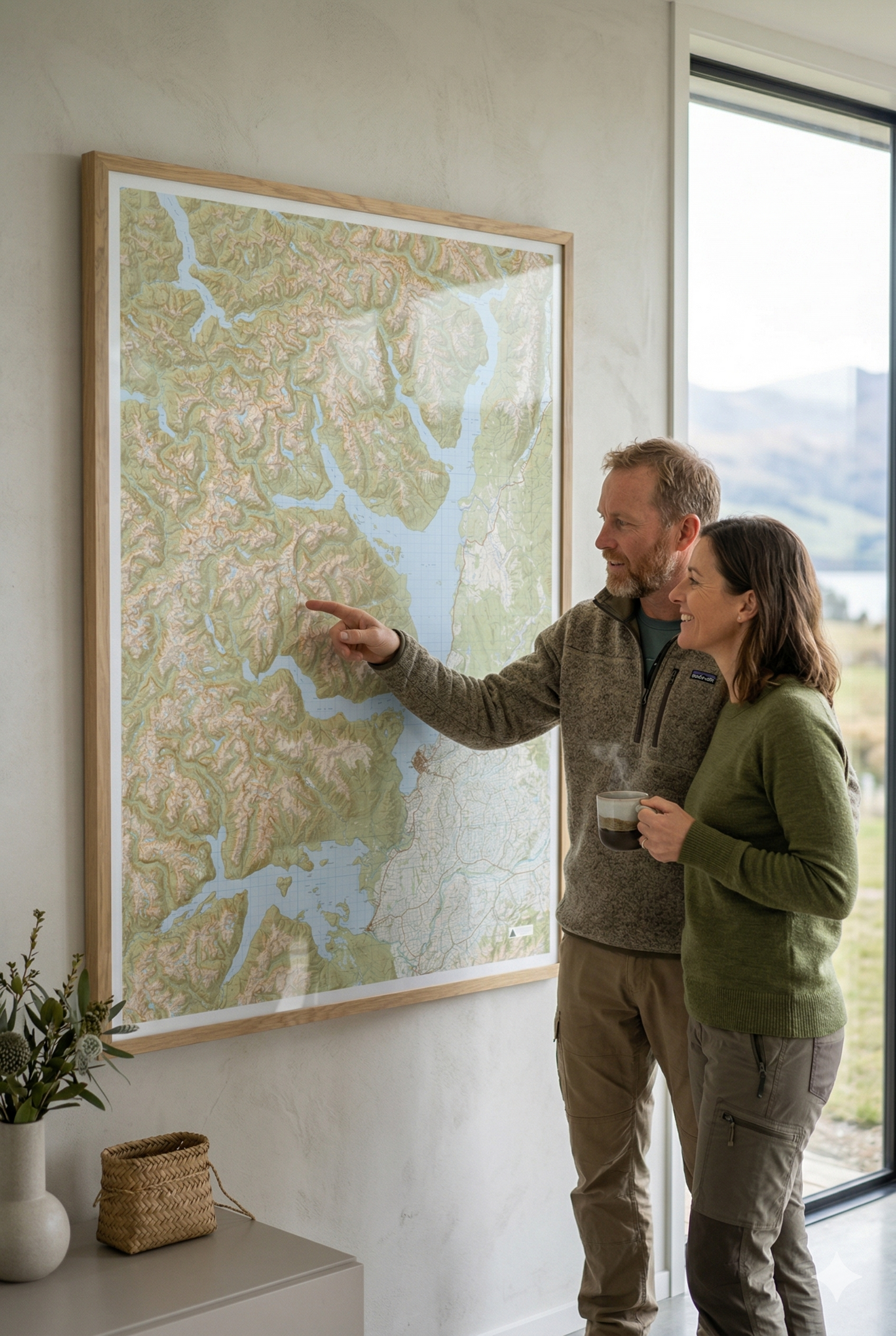 Lake Te Anau & Lake Manapouri Wall Map