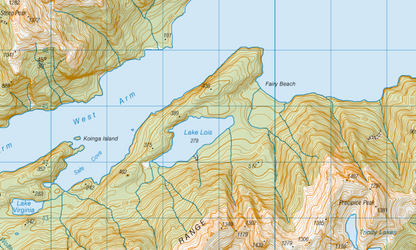 Lake Te Anau & Lake Manapouri Wall Map