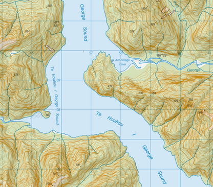 Lake Te Anau & Lake Manapouri Wall Map