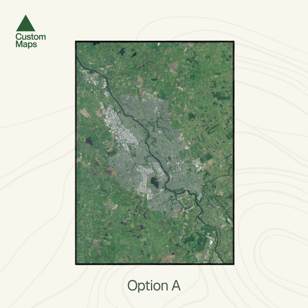 Aerial image / map of Hamilton