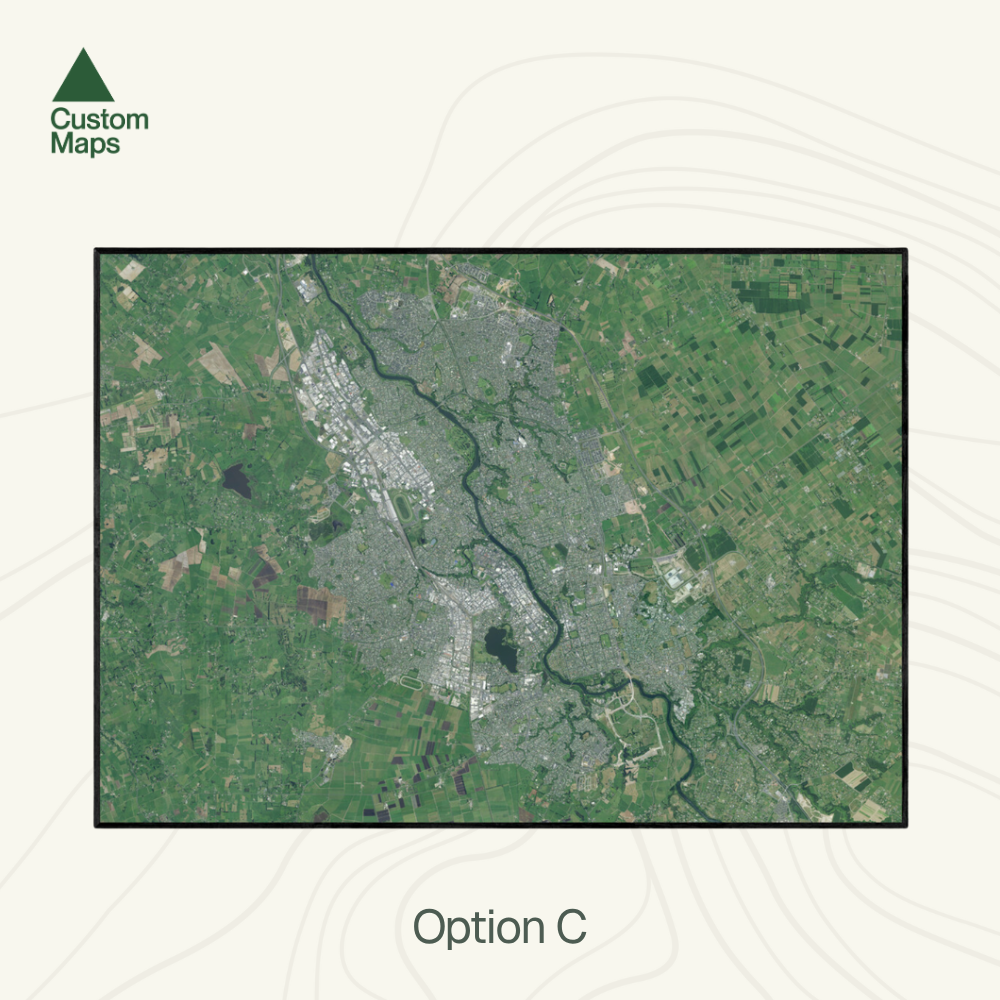 Aerial image / map of Hamilton