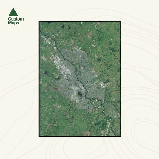 Aerial image / map of Hamilton