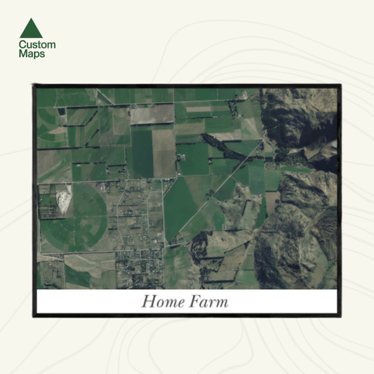 Custom aerial map of a farm.
