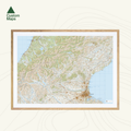 A map of the New Zealand Coast to Coast race route.