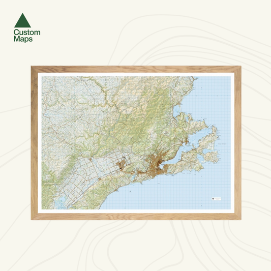 Dunedin & Otago Peninsula Wall Map