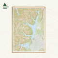 Topographic map of Manapouri and Te Anau