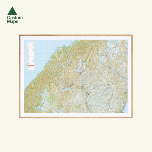 Topographic map of Queenstown, Wanaka and Otago