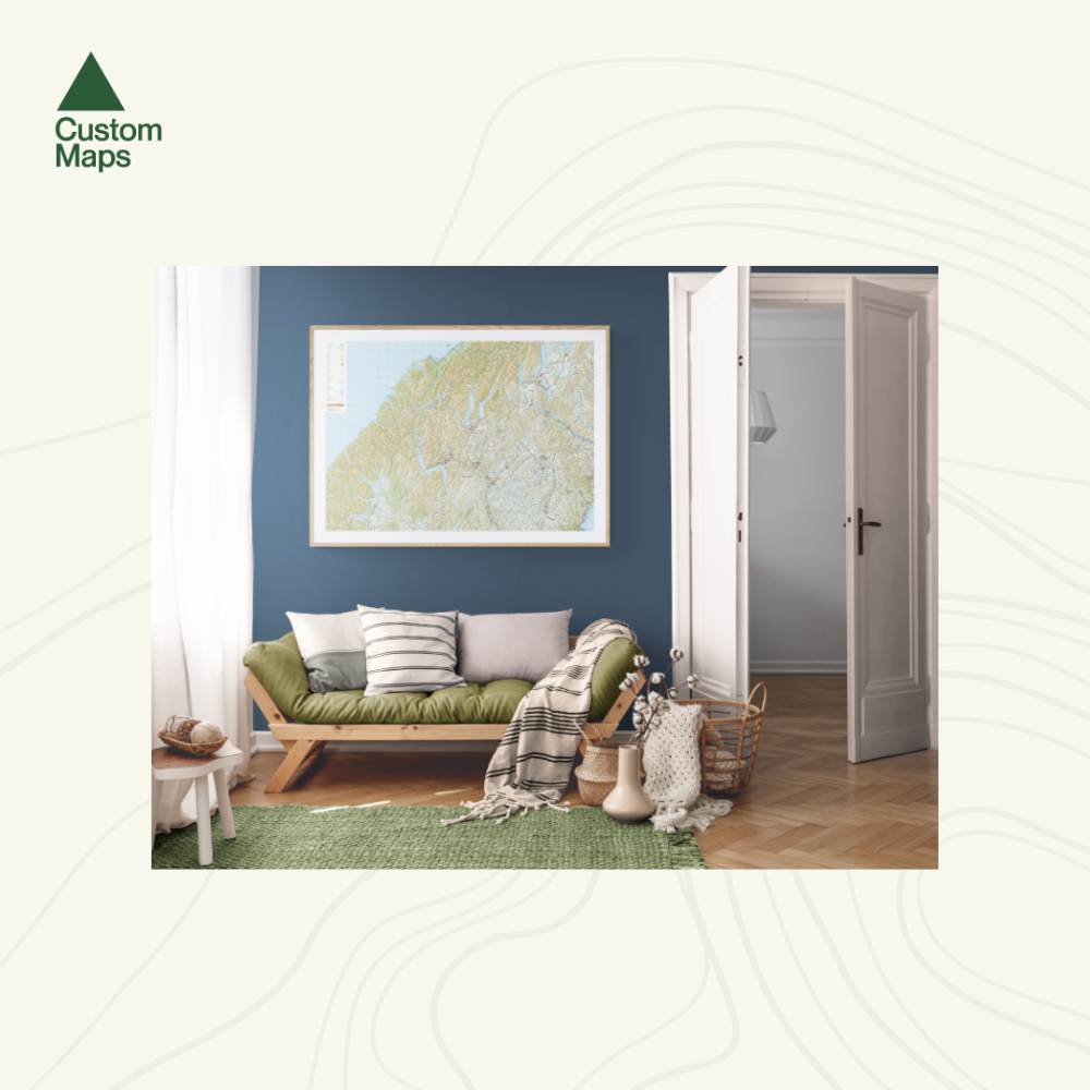 Giant topo map of Wanaka and Queenstown and Otago