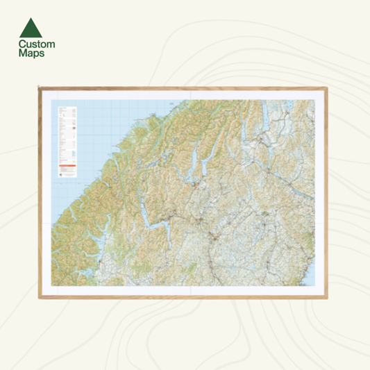 Giant topo map of Wanaka and Queenstown and Otago