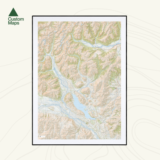 Topo map of Lake Coleridge